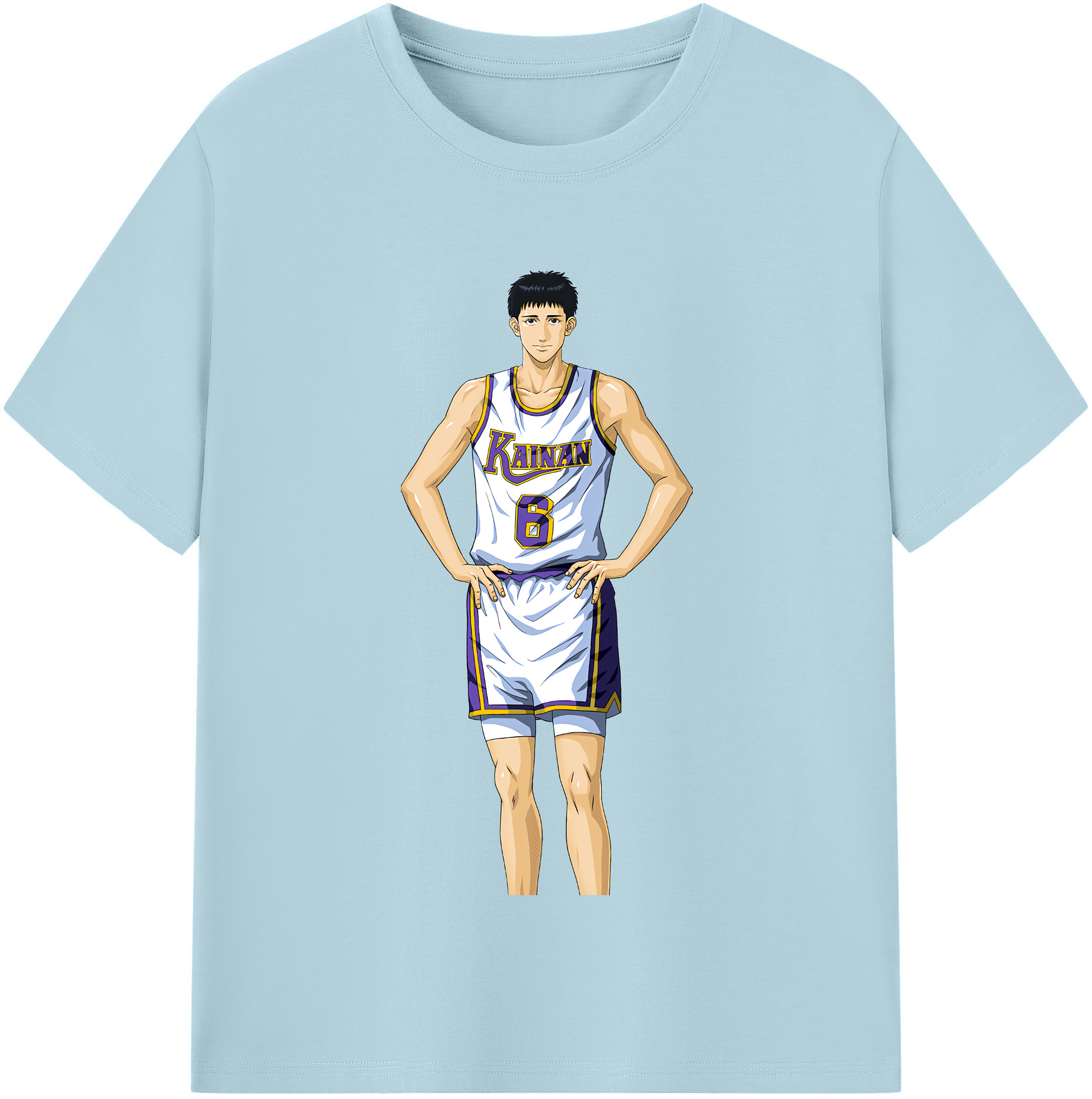 SLAM DUNK／スラムダンク 綿100％半袖Tシャツ（フロントプリント）